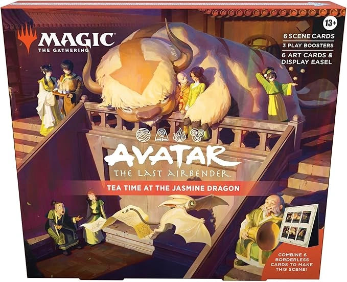 MTG Avatar The Last Airbender Scene Box with foil scene cards, boosters, and display easel