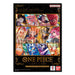 A product shot of the One Piece Card Game: Premium Card Collection - Best Selection Vol.4. The image shows the collector's box, displaying the 12 holofoil cards and highlighting the unique new art and premium finish.