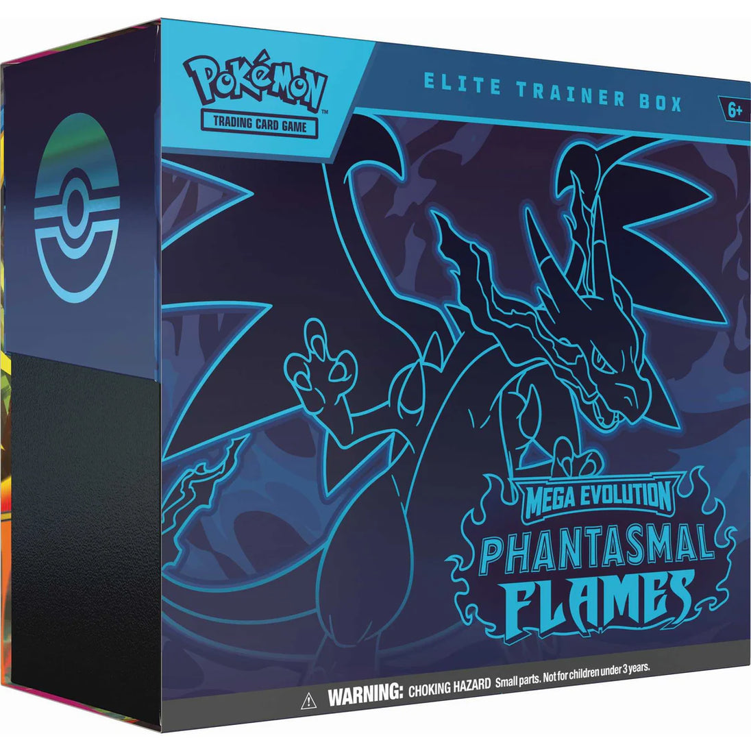 Pokémon TCG Phantasmal Flames Elite Trainer Box with Charcadet promo and Mega Charizard accessories