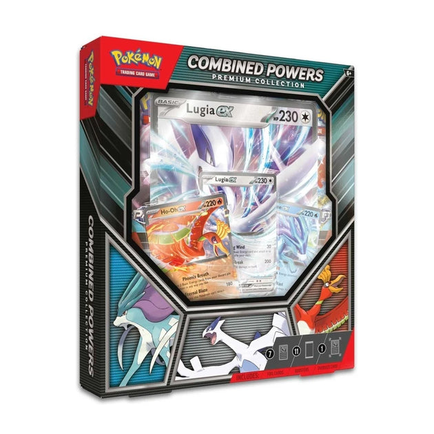 Pokémon TCG Combined Powers Premium Collection Box with Lugia, Ho-Oh, Suicune ex foil cards and booster packs