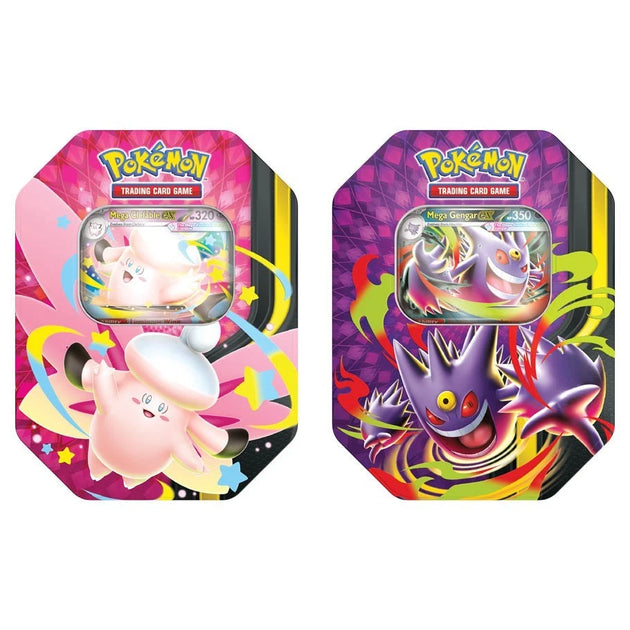 Two colorful Pokémon trading card packs with character illustrations on a white background.
