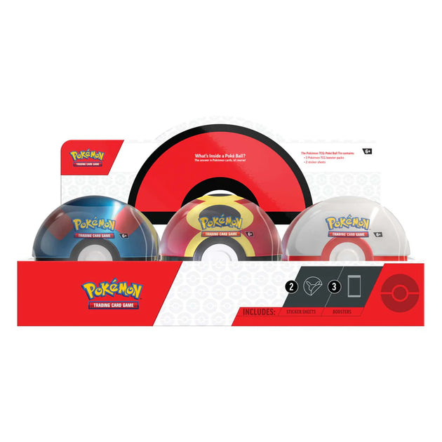 Pokémon TCG Poké Ball Tin 2025 sealed collectible with booster packs and coin