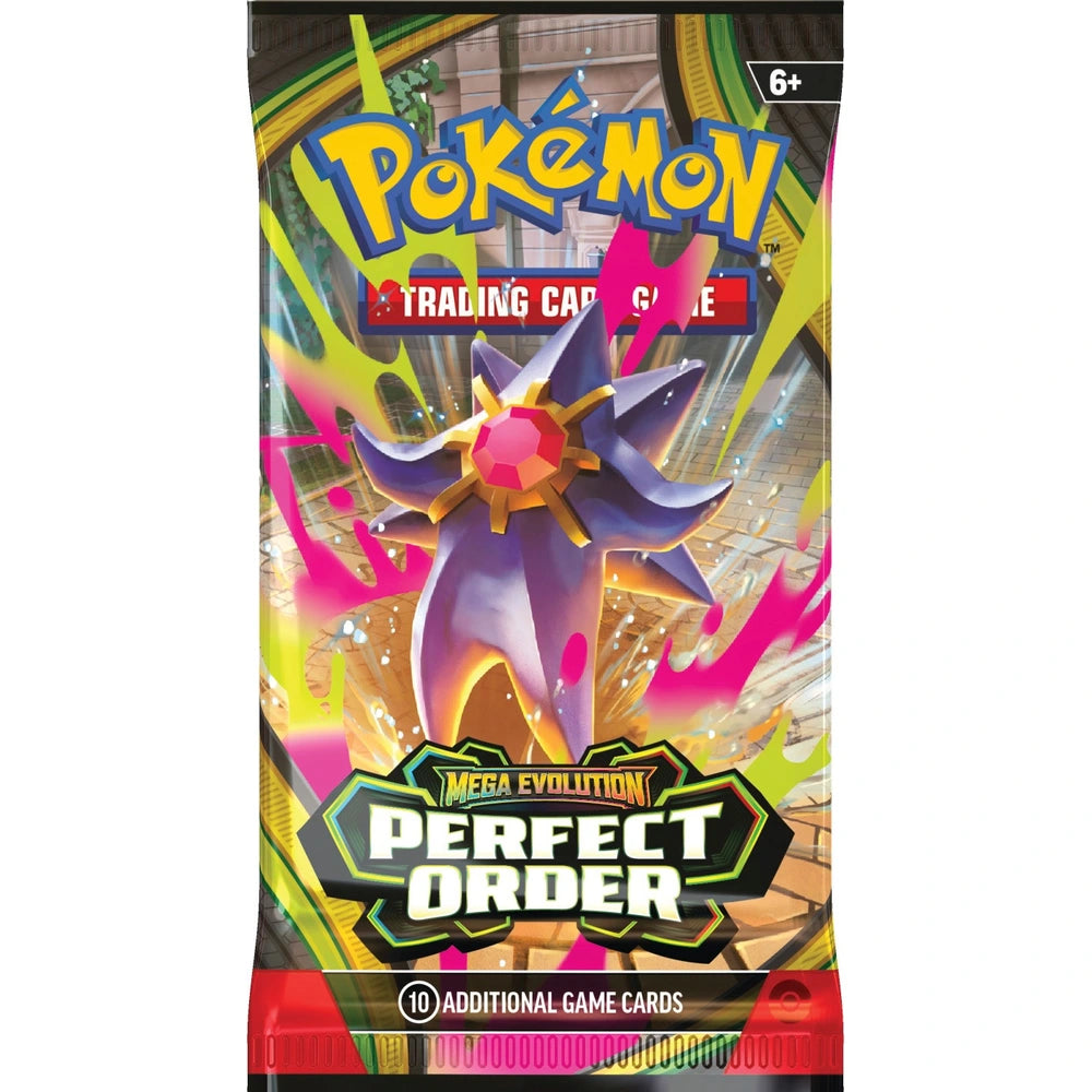 Pokémon trading card game pack with a colorful design and Pokémon character on a white background
