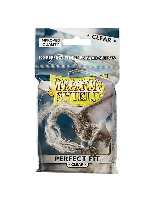 Dragon Shield - Perfect Fit Standard Size Sleeves 100pk - Clear - Accessories - Terror's TCG