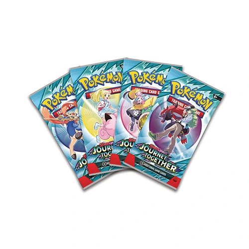 Scarlet & Violet 9 - Journey Together Booster Box featuring 36 packs of Gen 9 Pokémon TCG cards, full-art designs, and rare collectibles.