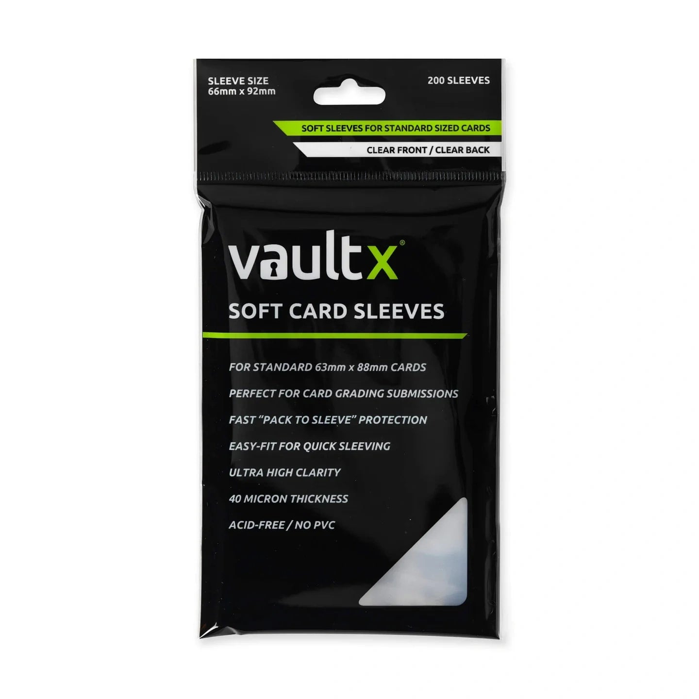 Vault X Soft Card Sleeves – 200 Pack, Premium Protection for Trading C